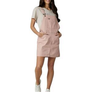 Wrangler Pink Denim Overall Dress Sz Medium